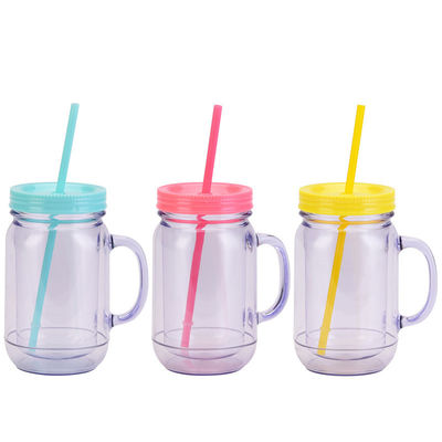 Supermarket Applicable Unisex Clear Drink Cups with Lids and Sealable Straw