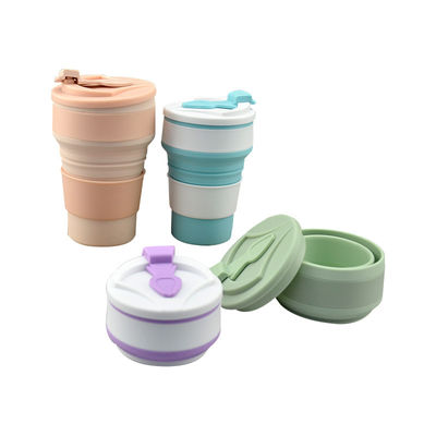 350ml/500ml Custom Printing Silicone Folding Cup for Reusable Portable Water Bottle
