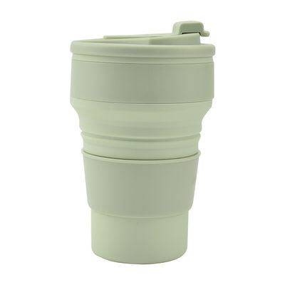 350ml/500ml Custom Printing Silicone Folding Cup for Reusable Portable Water Bottle