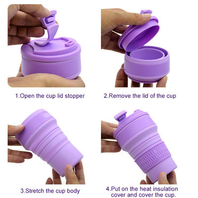 Portable Foldable Camping Mug 350ml/500ml Lightweight and Durable for Outdoors Travel