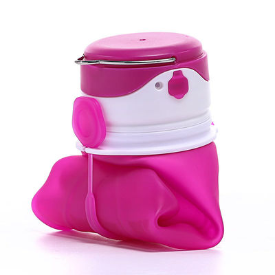 550ML Bpa Free Clear Sublimation Collapsible Gym Sport Kids Silicone Water Bottle With Led Light for Adults