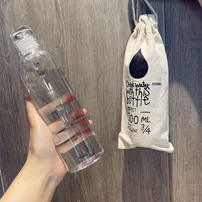 500ml Gym Plastic Water Bottle With Time Scale For Modern Fitness And Reusable Design