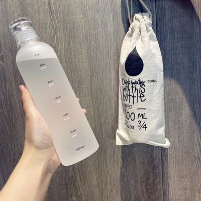 500ml Gym Plastic Water Bottle With Time Scale For Modern Fitness And Reusable Design