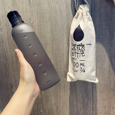 500ml Gym Plastic Water Bottle With Time Scale For Modern Fitness And Reusable Design