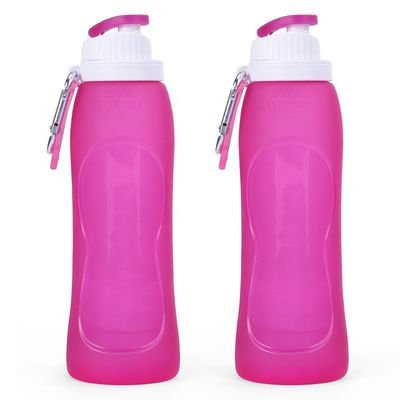 Anti-corrosion Coating Equipped Collapsible Silicone Water Bottle for Sport and Travel