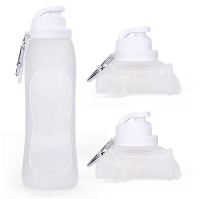 Anti-corrosion Coating Equipped Collapsible Silicone Water Bottle for Sport and Travel