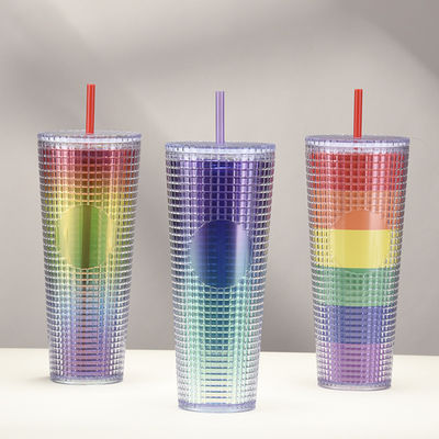 Straw Type Water Flowing Method Custom Coffee Tumbler with Customized Logo Acceptable