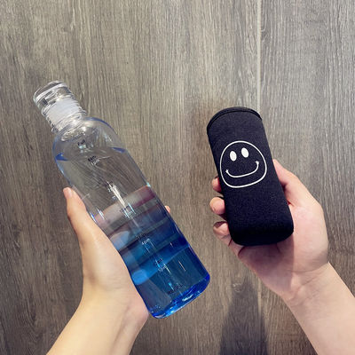 Sustainable 500ml Gym Plastic Water Bottle with Time Scale Leakproof and BPA Free