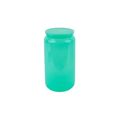 Glass Drinking Bottle 16oz Colorful Fashionable Portable Shape for Free Fruit Water