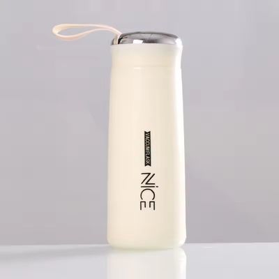 400ml Glass Mini Outdoor Portable Leakproof Water Bottle With Lanyard for Promotion