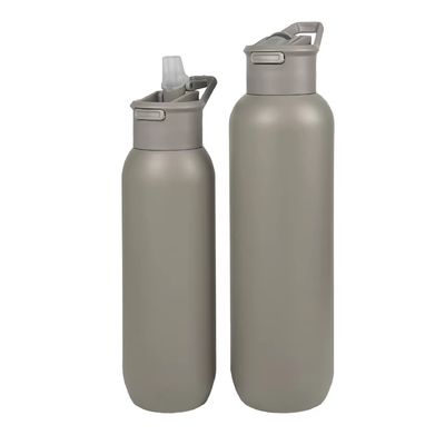 Vacuum Insulated Stainless Steel Flask with Handle Lid Army Green 580ml and 1000ml