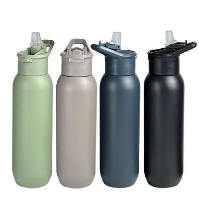 Vacuum Insulated Stainless Steel Flask with Handle Lid Army Green 580ml and 1000ml