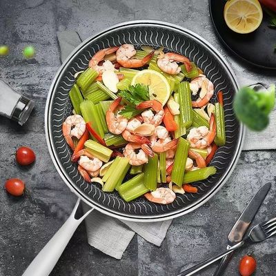Triply Layer Stainless Steel Hybrid Skillets with Non Stick Hex Clad Honeycomb Design