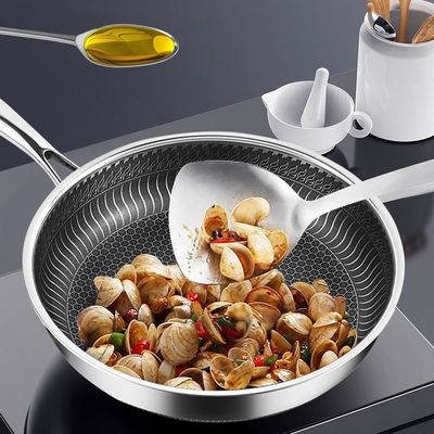 General Purpose Stainless Steel Woks Customizable and No-Stick for Your Cooking Needs