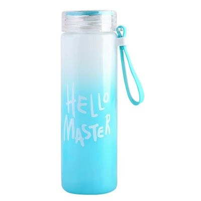 Multicolor Gradual Frosted Glass Tea Bottle Ideal for Students and Advertising Gift