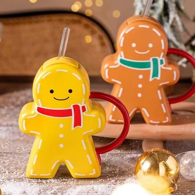Gingerbread Shape Christmas Ceramic Cup Gift Coffee Mug for Sustainable Drinkware Type