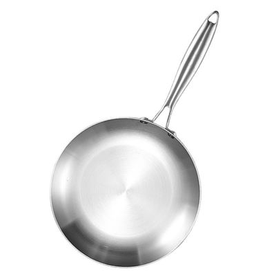 Frying Pans Skillets 22/24/26/28cm Stainless Steel Fry Pan with Glass Lid and Pot Cover