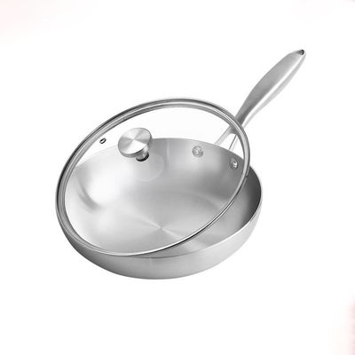 Stainless Steel Frying Pan Special Pan for Induction Cooker Gas Stove Kitchen Cookware
