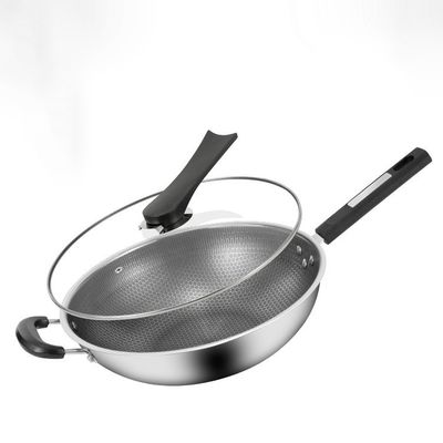 Honeycomb Wok Non-stick Cookware for General on Gas and Induction Cooker 32/34 Cm Diameter