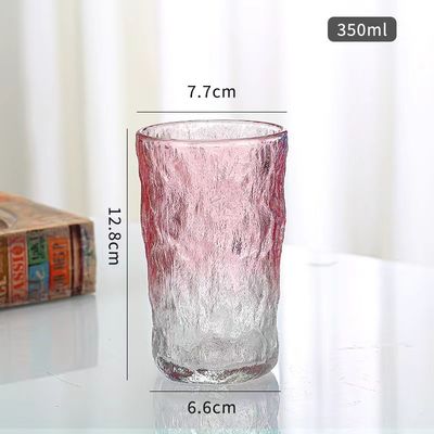Creative European Style WITH LID Transparent Clear Can Glass Frosted Glass Cup Glacier Rock