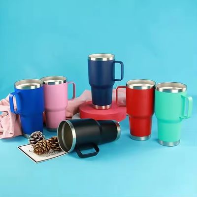 30oz Stainless Steel Tumbler with Handle Keep Your Drinks at the Right Temperature