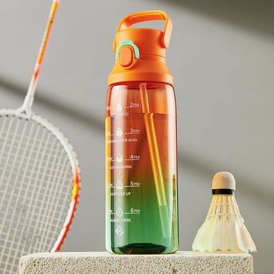 Direct Drinking Plastic Gradient Color 750ml Portable Sports Water Bottle for Travel