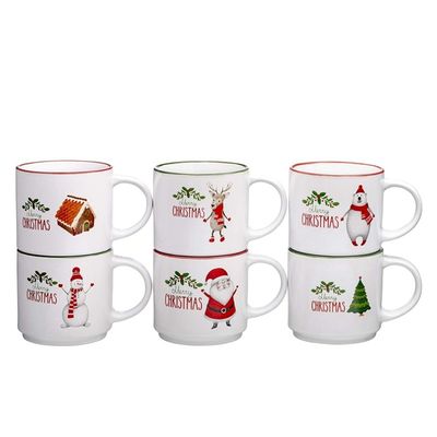 14 OZ Christmas Coffee Mug with Funny Santa Design Custom Cups Hot Chocolate