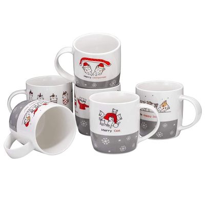 Hot Chocolate Cups Attractive Design and 14 OZ Christmas Coffee Mug with Santa Design