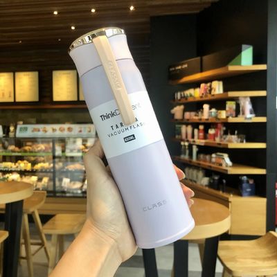Double Wall Insulated 450ml Stainless Steel Water Bottle Keeps Drink Hot Cold for Hours