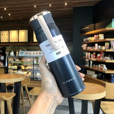 Double Wall Insulated 450ml Stainless Steel Water Bottle Keeps Drink Hot Cold for Hours