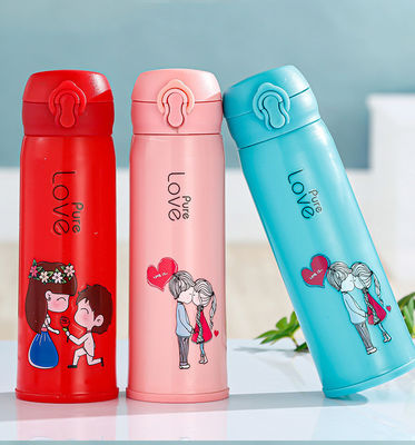 500ml Large Capacity Glass Water Bottle Portable Straight Drink Cup Gift Bouncing
