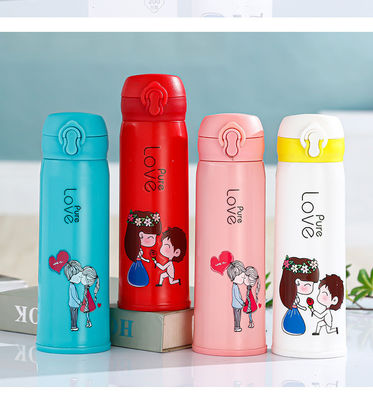 500ml Large Capacity Glass Water Bottle Portable Straight Drink Cup Gift Bouncing