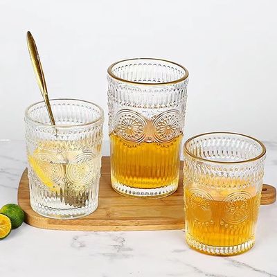 Sample Provide Glass Mug Juice Coffee Drink Glass Cup 300ml 380ml Design Style Classic