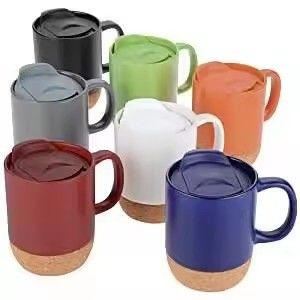 ALL Pieces 400ml Capacity Eco-Friendly Reusable Ceramic Mugs Cork Bottom Coffee Mug Cup