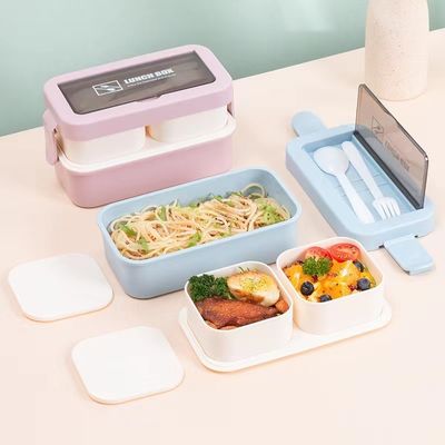 Environment-friendly Advantage Reusable Portable Plastic Bento Lunch Box for All Ages