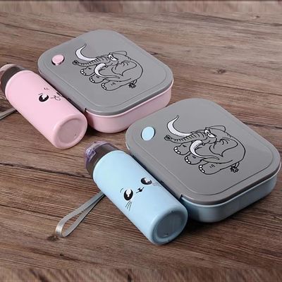 1000ml 400ml Reusable Portable Plastic Compartment Microwaveable Bento Lunch Box for Kids School Lunch Boxes