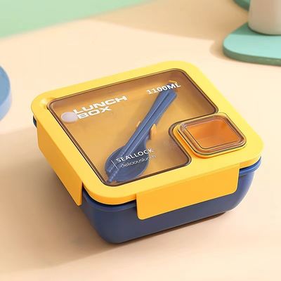 20*12*8cm Reusable Portable Plastic Compartment Bento Lunch Box for School Kids