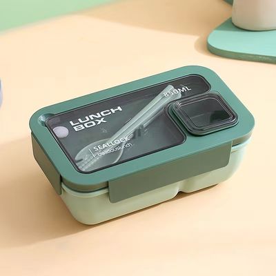 Reusable Portable Plastic Bento Lunch Box for All Applicable People at School Style
