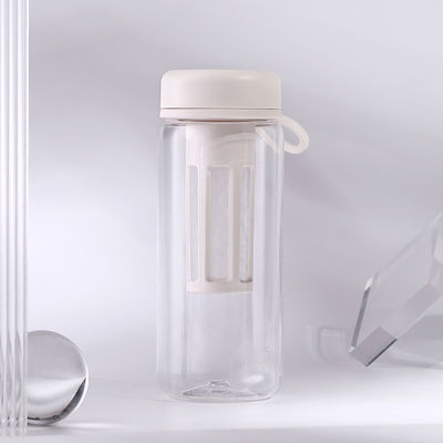 Portable Plastic Water Bottle Simple Style with Teainfuser and 450ml/600ml Capacityline