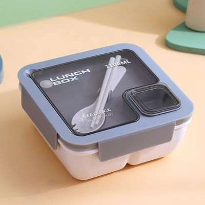Reusable Portable Plastic Bento Lunch Box for All Applicable People at School Style