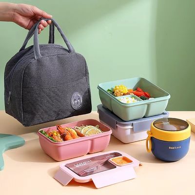 20*12*8cm Reusable Portable Plastic Bento Lunch Box for Kids School Plastic Material