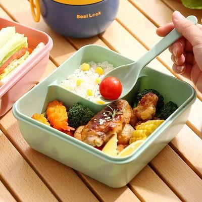 230g Bento Lunch Box for Kids School Reusable Portable Plastic Compartment Microwaveable