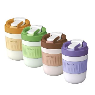 400ml/550ml Portable Coffee Cups Reusable Coffee Mug with Lid and Straw 2024 Design