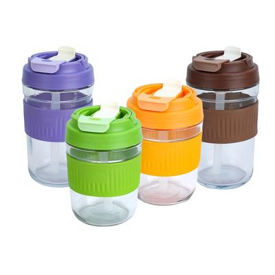 400ml/550ml Portable Coffee Cups Reusable Coffee Mug with Lid and Straw 2024 Design