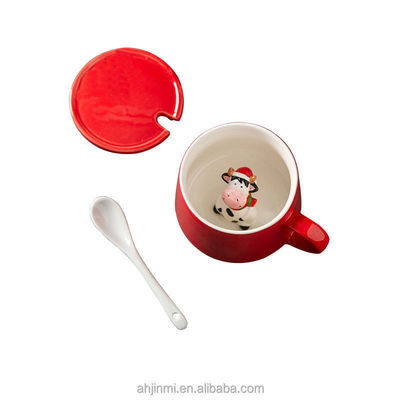 Customized Handmade Ceramic Mug Cute Animal 3D Drinking Cups for Tea Coffee Gift
