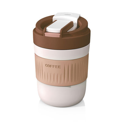 400ml/550ml Capacity Portable Multifunctional Glassware Cute Glass Coffee Cup with Straw