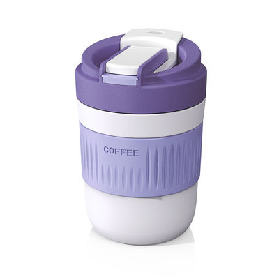 400ml/550ml Capacity Portable Multifunctional Glassware Cute Glass Coffee Cup with Straw
