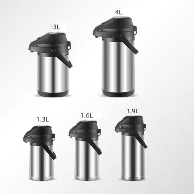 Customized Colors Acceptable 1.3L 1.9L 2.5L 3L 4L Stainless Steel Airpot for Party