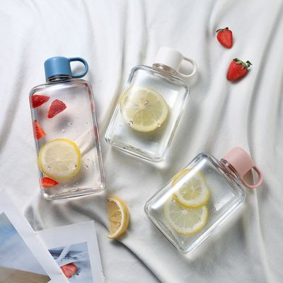 TOUR Portable 360ml 500ml Clear Transparent Water Bottle with Rope and Sample Provide