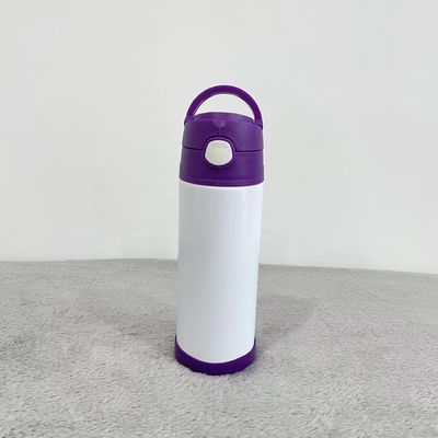 12oz 350ml Stainless Steel Insulated White Kids Sublimation Water Bottle Ideal for All Ages